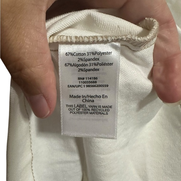 Frye White Denim Button Front mid dress sleeveless XL - Picture 6 of 6